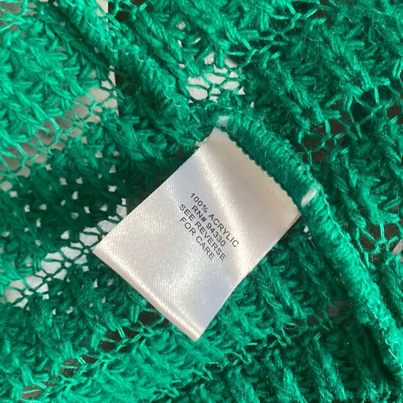 2XHP Brand NWOT Stunning Emerald Green Knit Long Duster Style Sweater OS - Picture 9 of 12